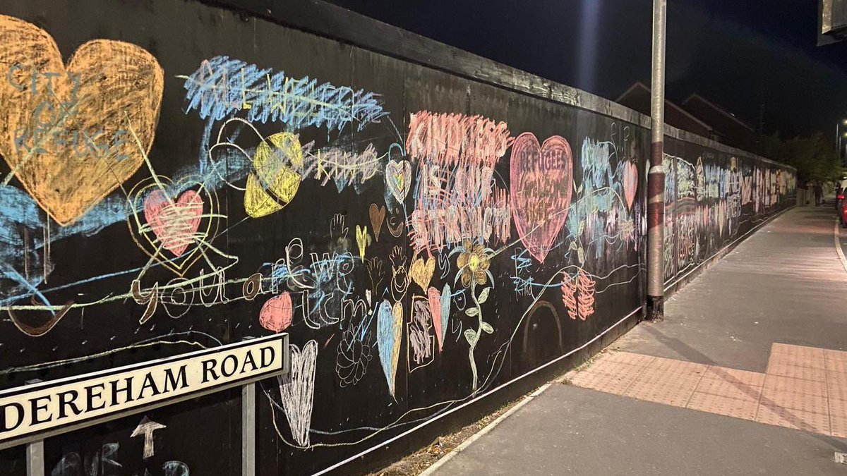 There has been somewhat of a ‘turf war’ in Norwich between the Left and the Right.

Protests at the Brook Hotel have been met with counter-protests
Those who have joined the Raise The Flags campaign have had their flags removed. 

And, most recently, artwork that states ‘Refugees