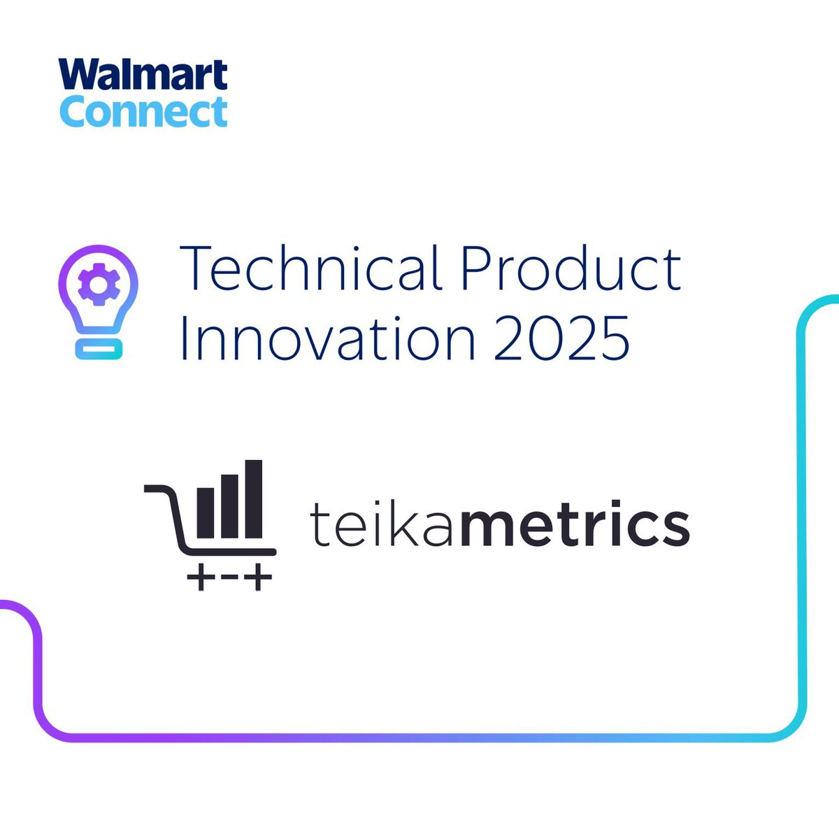 Teikametrics's tweet photo. We’re honored to share that Teikametrics has been named a finalist in two categories at the Walmart Connect Partner Network Awards:
🏆 Technical Product Innovation
🏆 Marketplace Acceleration https://t.co/3gssQqrKfO