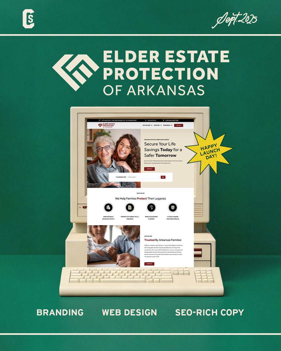 CommonstateAr's tweet image. Because Nana and Pop Pop deserve the very best. Congratulations to Elder Estate Protection of Arkansas on their brand-new website!

#webdesign #development