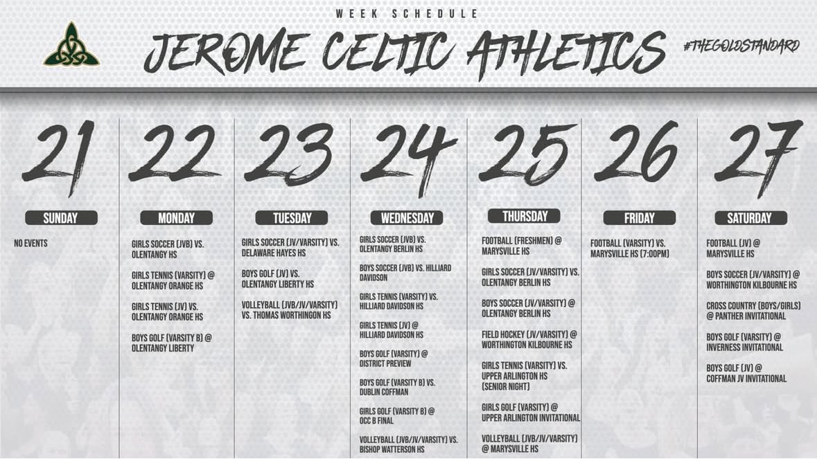 Dublin Jerome Athletics (@jeromeceltics) on Twitter photo Itโs Homecoming Week in <a href="/THEjeromejungle/">DJHS Student Section</a>! 
Letโs have a great one, Celts! 
<a href="/dublinjeromehs/">Dublin Jerome HS</a> Itโs Homecoming Week in <a href="/THEjeromejungle/">DJHS Student Section</a>! 
Letโs have a great one, Celts! 
<a href="/dublinjeromehs/">Dublin Jerome HS</a>