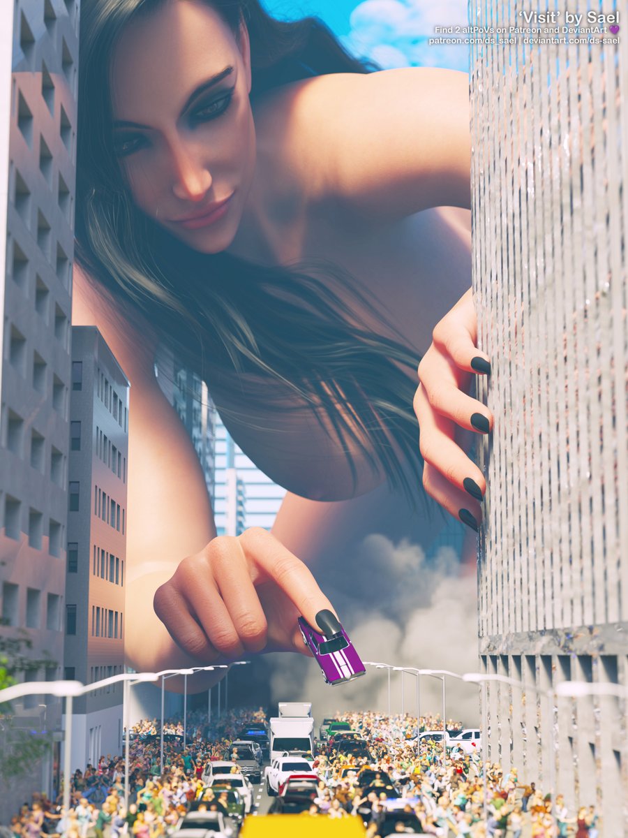 Adelina loves to bring back some toys for home when she visits your town 💜

#SizeArt #SizeTwitter #Giantess