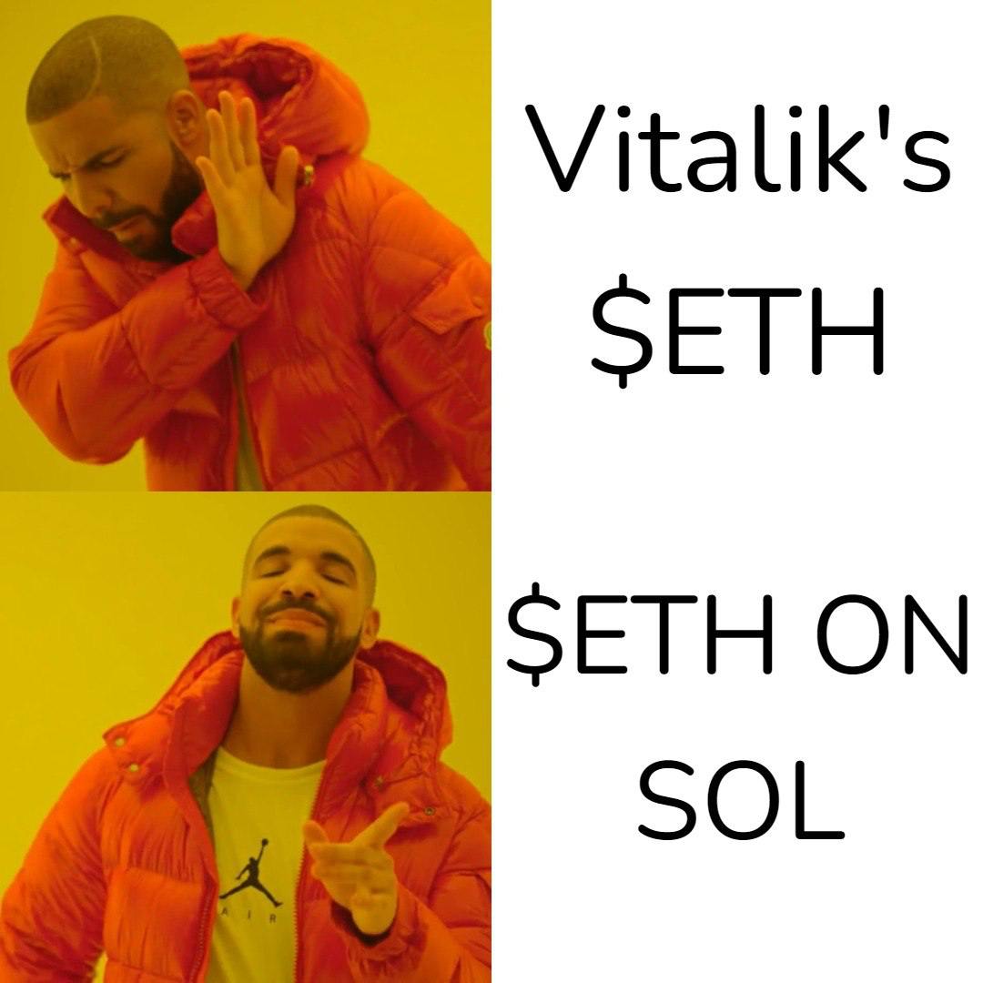 TheTickerIs_ETH's tweet image. Out with the old chain, in with the Chad chain.
Move your ETH where it belongs — #ETHonSOL ⚡️