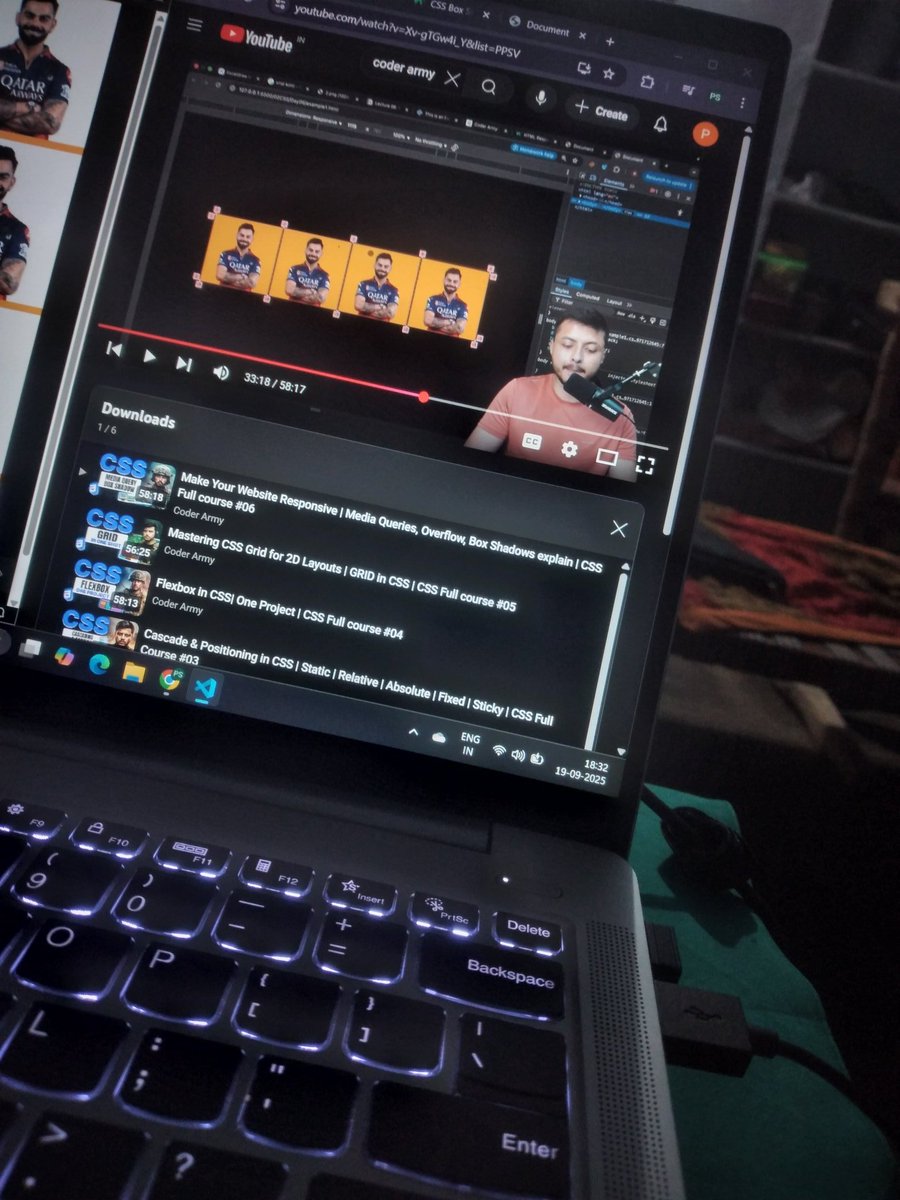 kavyacode's tweet image. Today completed unfinished chapters:-
▫️css-flexbox✅
▫️css-grid✅
▫️css-responsive website✅

Thank you @rohit_negi9 for these amazing classes . I loved them but I&apos;m going to do css animation wish me luck 😅.