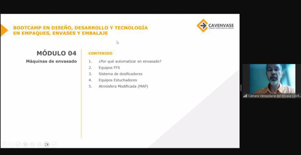 CAVENVASE agradece al Ing. Ángel Roberto por su participación como coordinador y docente académico en nuestro Boot Camp en Diseño, Desarrollo y Tecnología en Empaques, Envases y Embalajes 2025.

Su experiencia y conocimiento fueron clave para el éxito de este Diplomado.