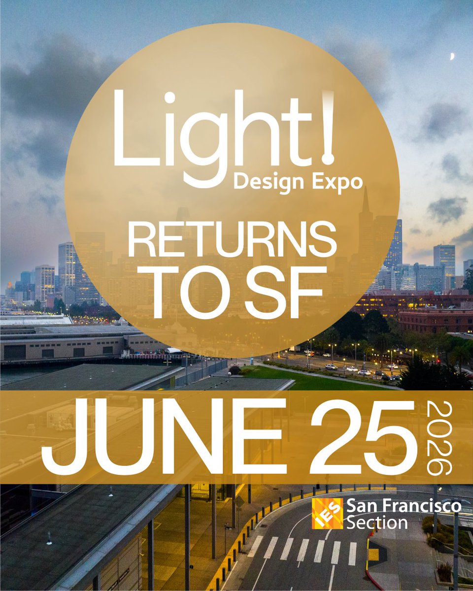 🌟 Save the Date! 🌟
Light! Design Expo returns to San Francisco Pier 27 on June 25, 2026! 🎉 

Join us as we showcase the world's most innovative lighting products! 💡✨ 

#LightDesignExpo #InteriorDesign #InteriorArchitecture #ASID #ASIDNorCal #IESSF #IES