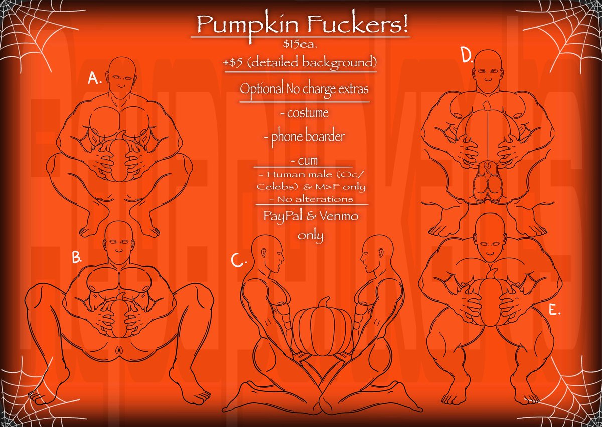 Aquapunkarts's tweet photo. 🎃HALLOWEEN YCH SALE 🎃
Its time for some spooky fuckin!
When inquiring let me know the page name &amp; letter on said page!
DM me if interested or have any questions! Make sure you check the post below for the 5th sheet!
#gay #bara #gaybara #gayart #gayartist #gaymen https://t.co/l8Xtf1D7MS