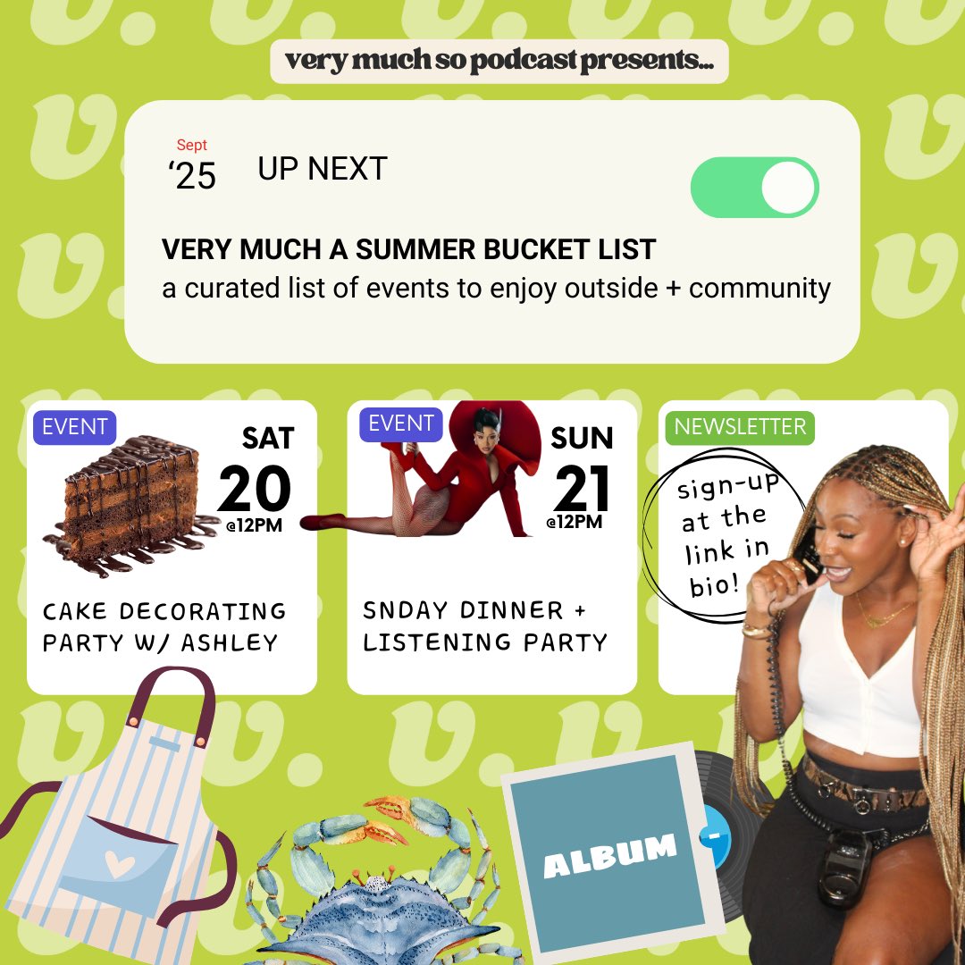 verymuchsopod's tweet photo. i really am that girl when it comes to community programming. summer bucket list is a wrap and I am so thankful and happy. all free events. 2 pieces of exclusive merch (apron + @iamcardib album keychains). umpteen newsletters. impacted about 50 people thru 3 different events https://t.co/TOWtRsQJMG