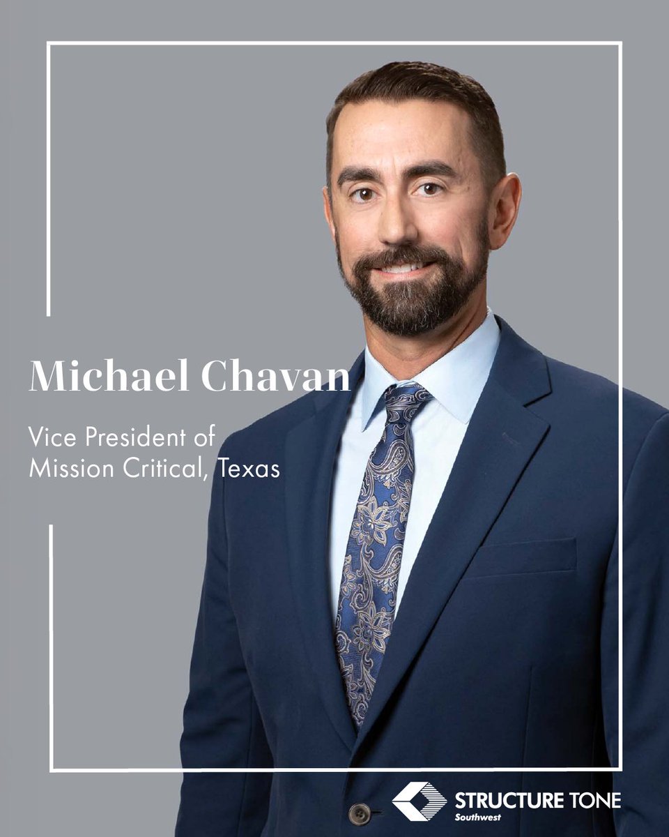 StructureToneSW's tweet image. We’re excited to announce Michael Chavan has been promoted to vice president of mission critical for Structure Tone Southwest.
With 22+ years in construction, he’ll lead Texas operations while driving business + client development in San Antonio.
#Leadership #MissionCritical