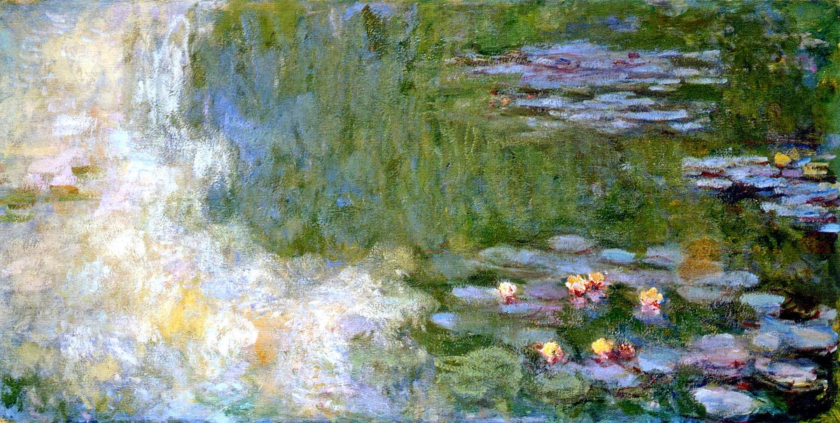 artistmonet's tweet photo. Water Lily Pond - 1917/1919 #artbots #monet https://t.co/b9ALE0ahK4