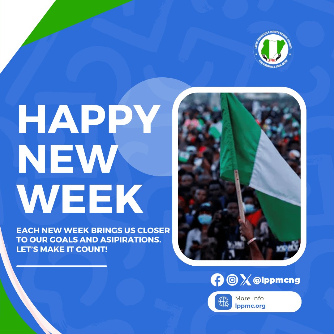 Happy new week! Together, we can make a difference. Let’s unite for progress and build a better future, one week at a time. #LPPMC