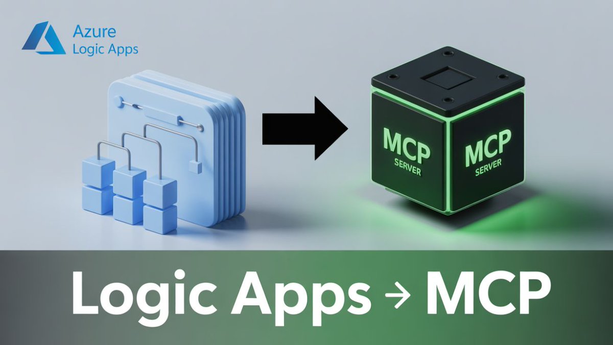 StephenWThomas's tweet image. Your Logic Apps can do more than just be fancy workflows!
Turn them into MCP Servers and let AI agents like ChatGPT, VS Code, and other Agents reuse your business logic.

Step-by-step guide 👉 buff.ly/bEdeDEY 

#LogicApps #MCP #ChatGPT #Azure #Automation