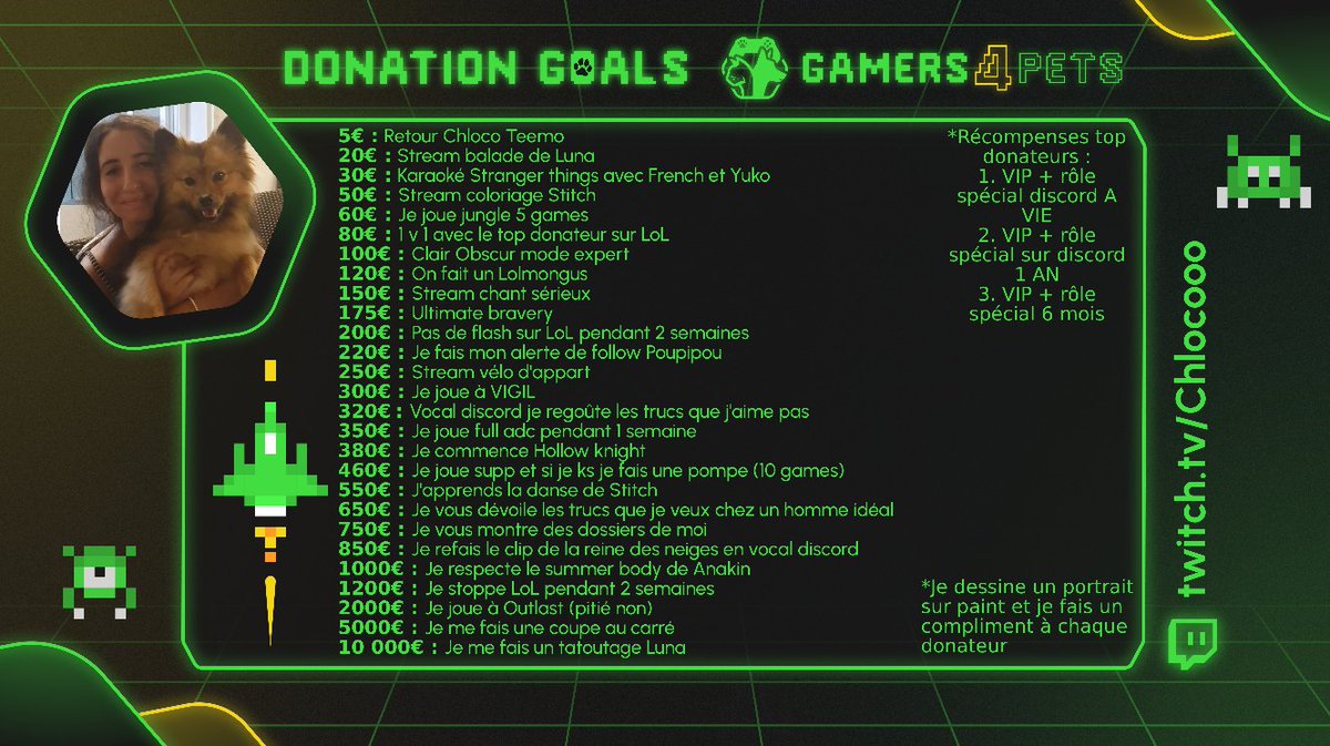 chlocooo's tweet photo. Nouveaux donations goals : https://t.co/zQGZbAEkyq
