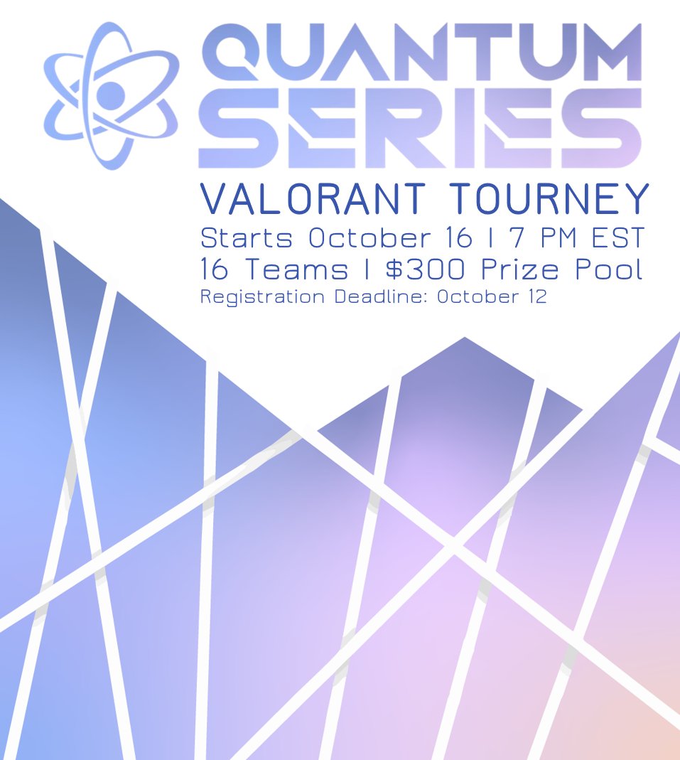 We’re excited to announce a $300 Prize Pool for the Quantum Series thanks to our sponsor at <a href="/EsportsClubsGG/">Esports Clubs</a>! Sign up now to receive 1100 credits for their automatic clipping tool.

Register for the Quantum Series Tournament in the Discord below!
<a href="/ValorCentral/">Valor Central</a> | #QuantumSeries