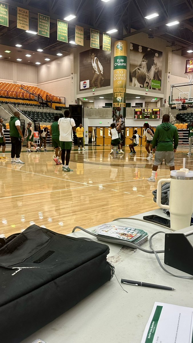 College 🏀 is BACK 1st official practice for my guys over <a href="/NSU_BBALL/">Norfolk State Men's Basketball</a>