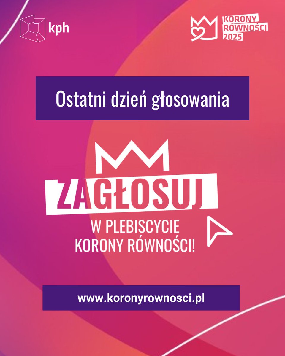 👑 Dzisiaj ostatni dzień głosowania w plebiscycie Korony Równości 2025!

Zdecyduj, które osoby, instytucje i inicjatywy w sposób szczególny przyczyniły się dla dobra społeczności LGBT+ w Polsce.

Wejdź na stronę koronyrownosci.pl i oddaj swój głos!