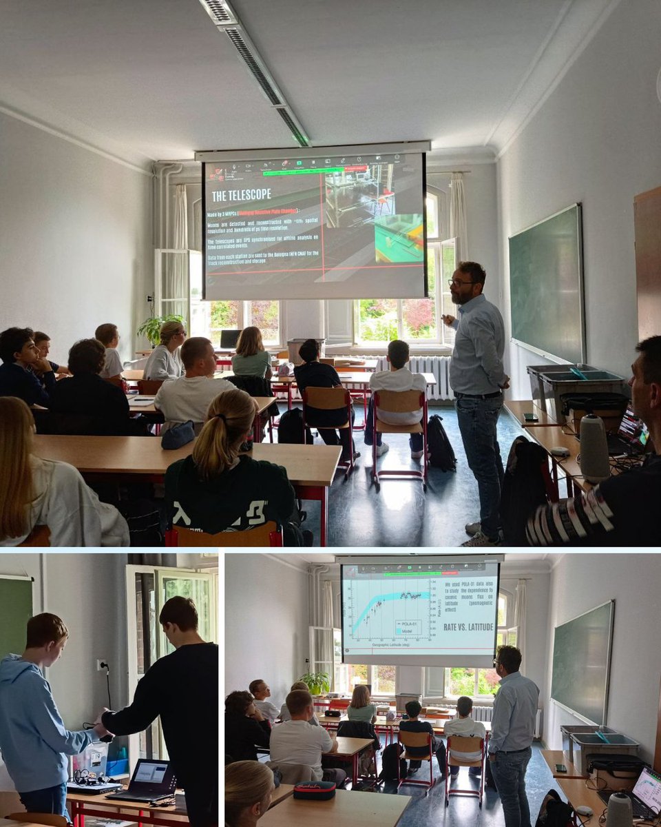 SAVE THE DATE!
✨ International Cosmic Day 2025: 13 Nov 2025
Thanks to Lisa Ferro for these amazing photos! From Bologna to Tromsø, the EEE team stopped in Wildau with their cosmic ray detector, bringing students cutting-edge science &amp; a live exchange with Italy
#ICD #IPPOG #DESY