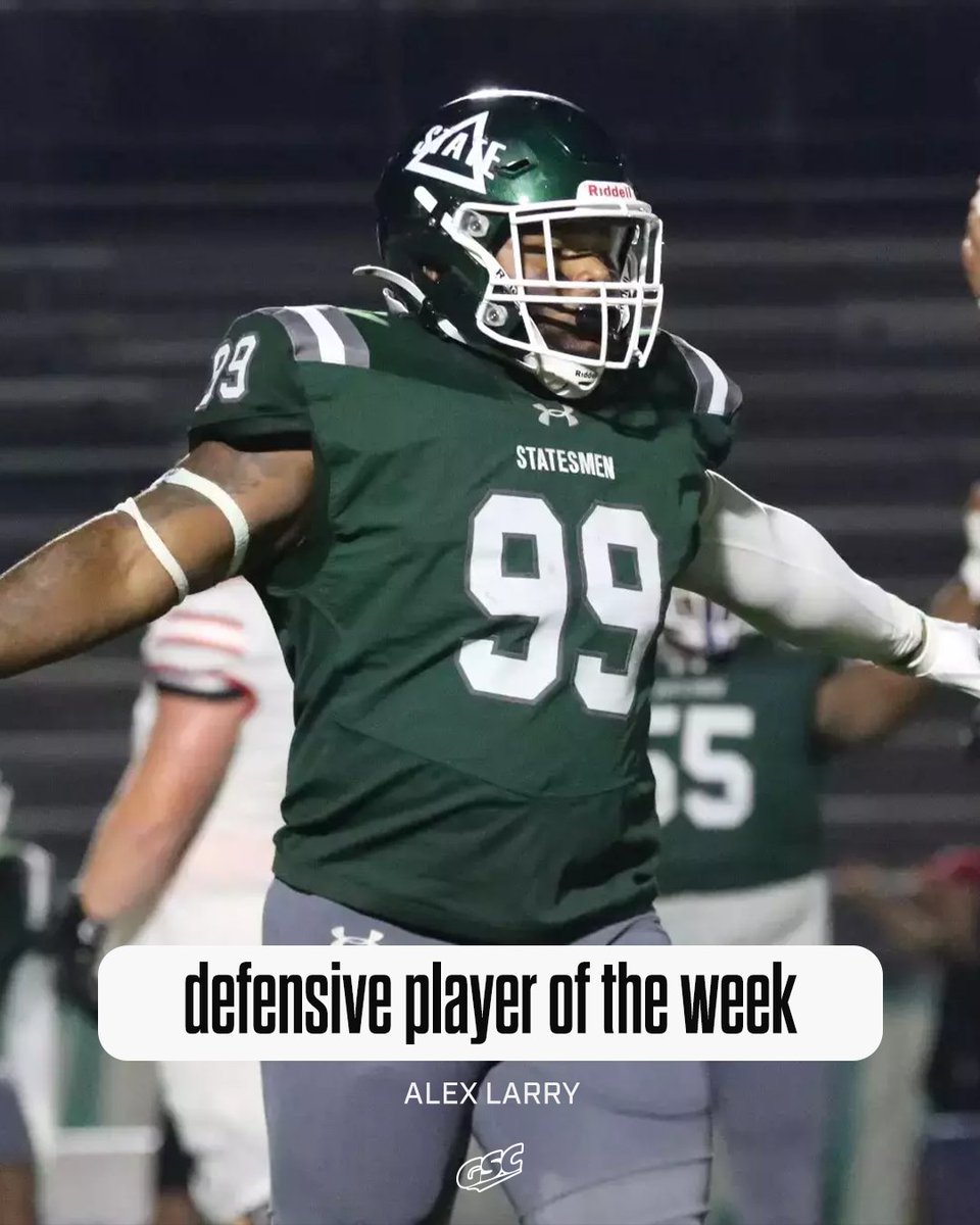 GulfSouth's tweet image. 🏈 GSC Defensive POTW: Sept. 22

Alex Larry

@deltastatefb x #GSCfb