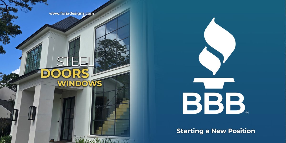 ForjaDesigns's tweet image. I’m happy to share that I’m starting a new position as Associate at Better Business Bureau! 🎉🎊

#forjadesigns #steeldoors #steelwindows #Houston