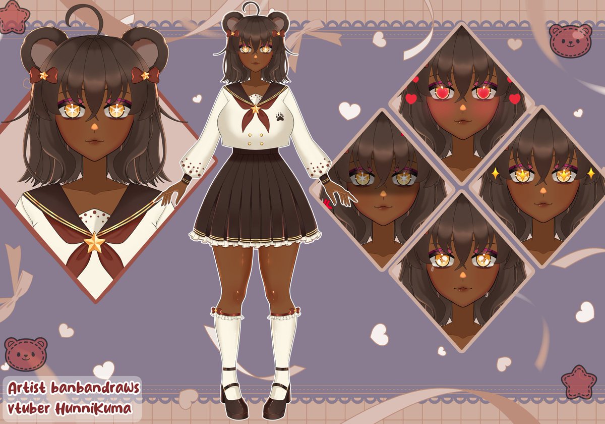 banbandraws's tweet image. Vtuber model for @/HunniKuma 🐻 🤎

I am happy to be able to make live 2d models again.

🎨 meee
🐻 @HunniKuma 

#VGenComm #Live2Dmodel #vtuber