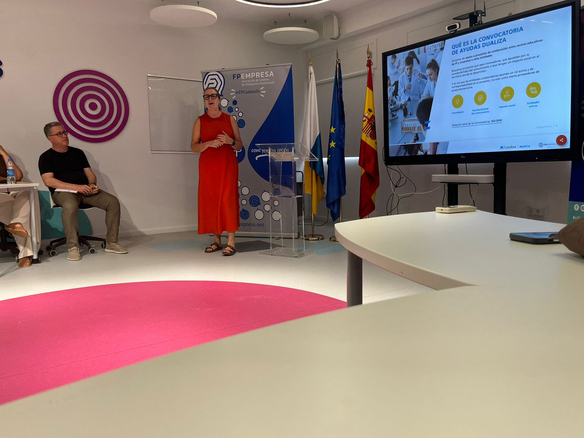 Hoy hemos estado en la presentación de la IX Convocatoria Ayudas Dualiza y FP Empresa para impulsar Proyectos de Formación Profesional en Centros Educativos