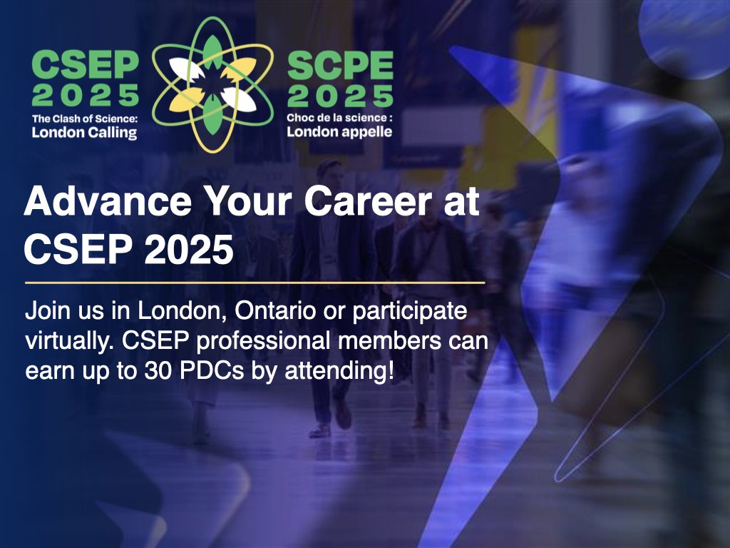 csep_scpe's tweet image. Whether you join us in person in London, Ontario, or participate virtually, CSEP 2025 provides a valuable opportunity to advance your career. CSEP professional members can earn up to 30 PDCs by attending!

Learn more: site.pheedloop.com/event/csep2025……