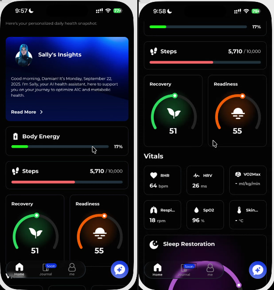 SenzLuck's tweet photo. Wow! The @Sally_A1c  mobile app demo presentation was absolutely phenomenal. This powerhouse app, seamlessly integrating with your smartwatch, empowers you to track your health like never before, with the unbeatable support of Sally, of course. Cheers to you, Sally. https://t.co/DH9WrTT8My
