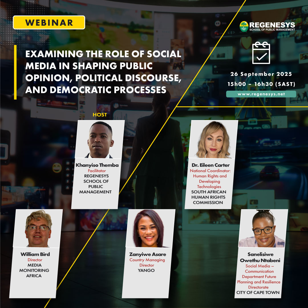 regenesys_edu's tweet image. Social media has become an undeniable force in contemporary society, profoundly influencing how public opinion is formed, how political discourse unfolds, and the very nature of democratic processes. 

Register Now: us02web.zoom.us/webinar/regist…

#PowerOfSocialMedia #DigitalDemocracy