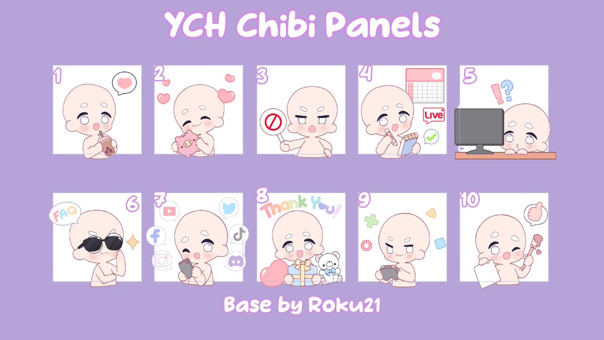 LunarNovaVT's tweet photo. ✨24hr giveaway ✨

I need examples for my new CHIBI PANEL comms (bases by Roku21) so i'm hosting a 24hr giveaway!!

Rules:
❤️+ Retweet
Be following (new followers welcome)
Comment your ref image! https://t.co/Umzf46vWBl