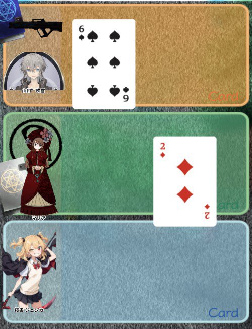 SSSS85730805's tweet photo. 虚構侵蝕TRPG
『虚構にゃるたわー』

GM:竣
PC1:山口 吹雪/自分
PC2:マリア/けーけー
PC3:桜条 ジェシカ/榎本京介
(敬称略)
二回目の参加！
前回が脱法身体精神型虚構体だったのに対して今回は射撃型！
…神話生物ってそんな効果持ってるんや…
#虚構侵蝕 https://t.co/tVqF2tdUKb