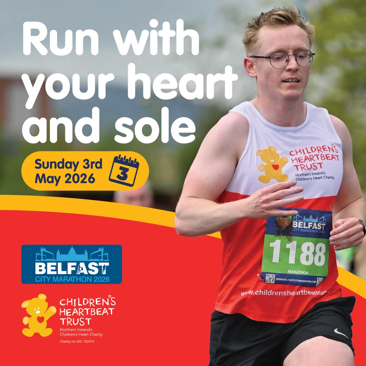 Chldns_Hrtbeat's tweet photo. 👟 Huge congrats to everyone who smashed the #BelfastHalf! 🙌 

Now it’s your turn… @marathonbcm 2026 places are OPEN! 🏅 

Run solo or in a relay &amp; support children with heart disease 💓

👉Visit our website to find out how you can  secure your spot : https://t.co/gUljj9xAoN https://t.co/ZyPCUprq82