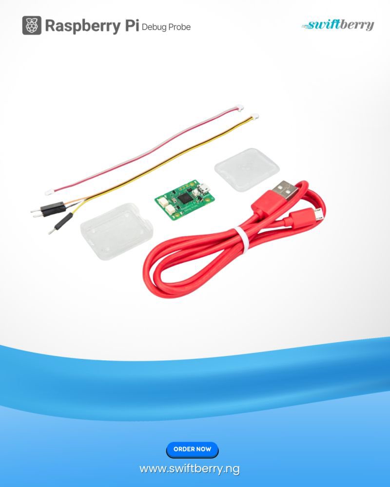 Swiftberry_ng's tweet image. Meet the Raspberry Pi Debug Probe — your compact USB-to-serial &amp;amp; debug interface for smoother embedded dev. 🚀 Debug, test, innovate with ease. Now available at 👉 swiftberry.ng #RaspberryPi #DebugProbe #Swiftberry #IoT #STEM #Innovation