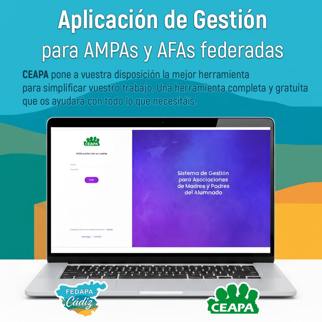 ¿Buscas una forma más fácil de gestionar tu AMPA? 😉 CEAPA tiene la solución: una nueva aplicación de gestión gratuita para todas las AMPAs y AFAs de su red.

Centraliza socios, actividades y comunicación en un solo lugar.
➡️ ceapautilidades.es
