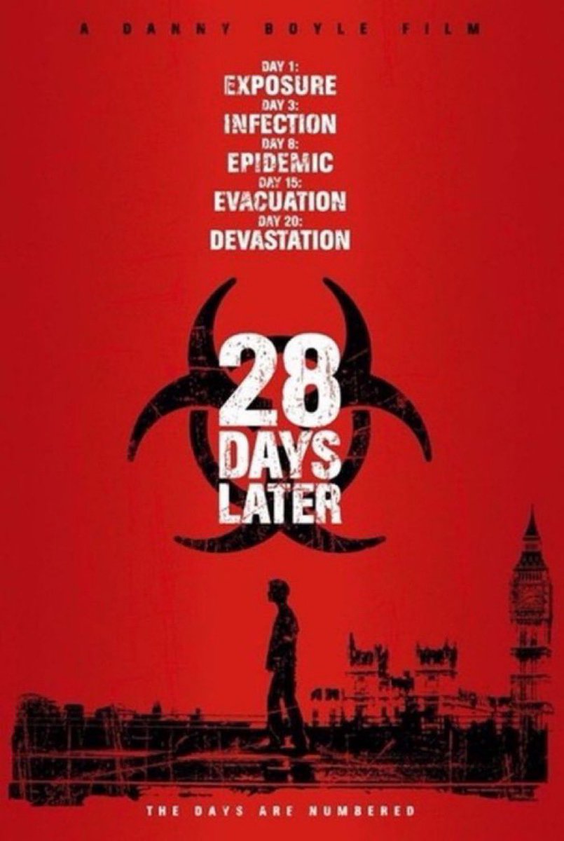 GabeCrate's tweet image. ☢️#17. 28 Days Later, 2002. Irritating #Romero purists in perpetuity, cardio is affixed to the #zombie film lexicon. Offsetting the simple premise, an effective sense of #postapocalyptic isolation and well drawn characters results in a compelling and intelligent ride. 4.5/5 ☢️