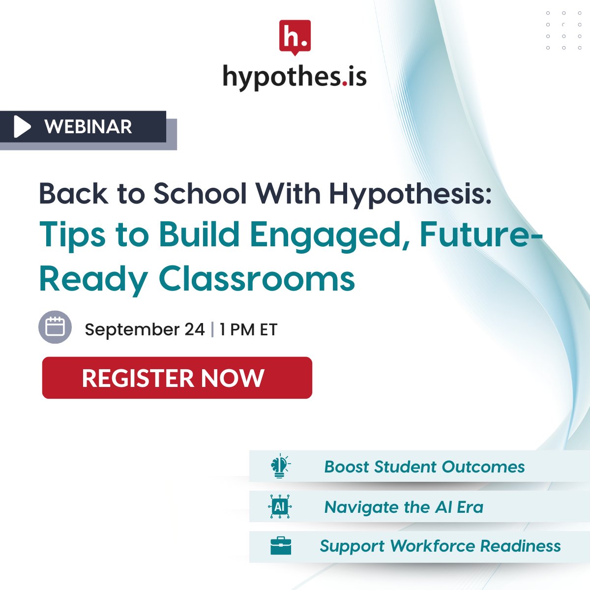 hypothes_is's tweet image. Make readings come alive this semester.

Join our Back to School With Hypothesis webinar (Sept 24, 1 PM ET) + learn how social annotation boosts engagement, builds AI literacy, &amp;amp; strengthens real-world skills.

Register now - link in comments

#SocialAnnotation #HigherEd