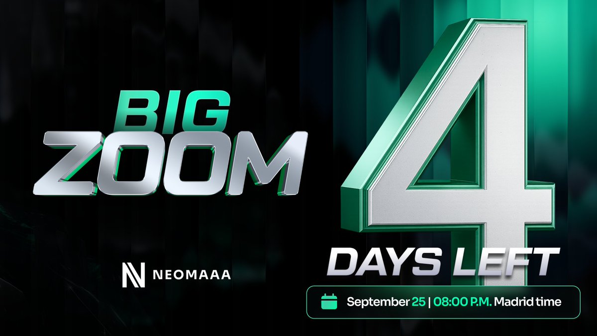 🎉 Big Zoom – Sept 25 🎂
Celebrate NeomAAA’s Birthday with:
💎 Exclusive discounts
🔗 Fresh crypto-world articles &amp; insights
💰 $1,000,000 raffle + gifts for ALL participants 🎁
🔥 Don’t miss it – register now 👇
🔗 neomaaa.com/big-zoom-25/