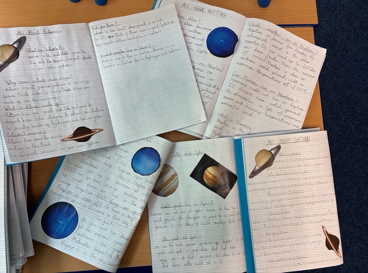 Year 5 spent last week researching different planets in our Solar System as part of our new Science unit exploring Earth and Space. Well done Year 5!