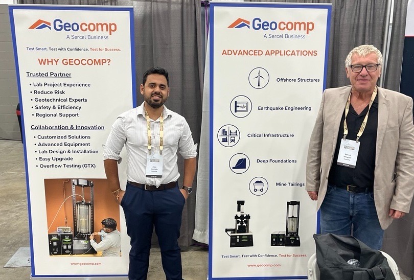 GeocompInc's tweet image. We’re live at #GeoManitoba2025 in Winnipeg! The @GeocompInc Lab Systems team is set up at Booth #46 and ready to connect.

If you’re looking to streamline geotechnical testing in your lab — soil, rock, or geosynthetics, stop by and learn how our automated systems can help you.