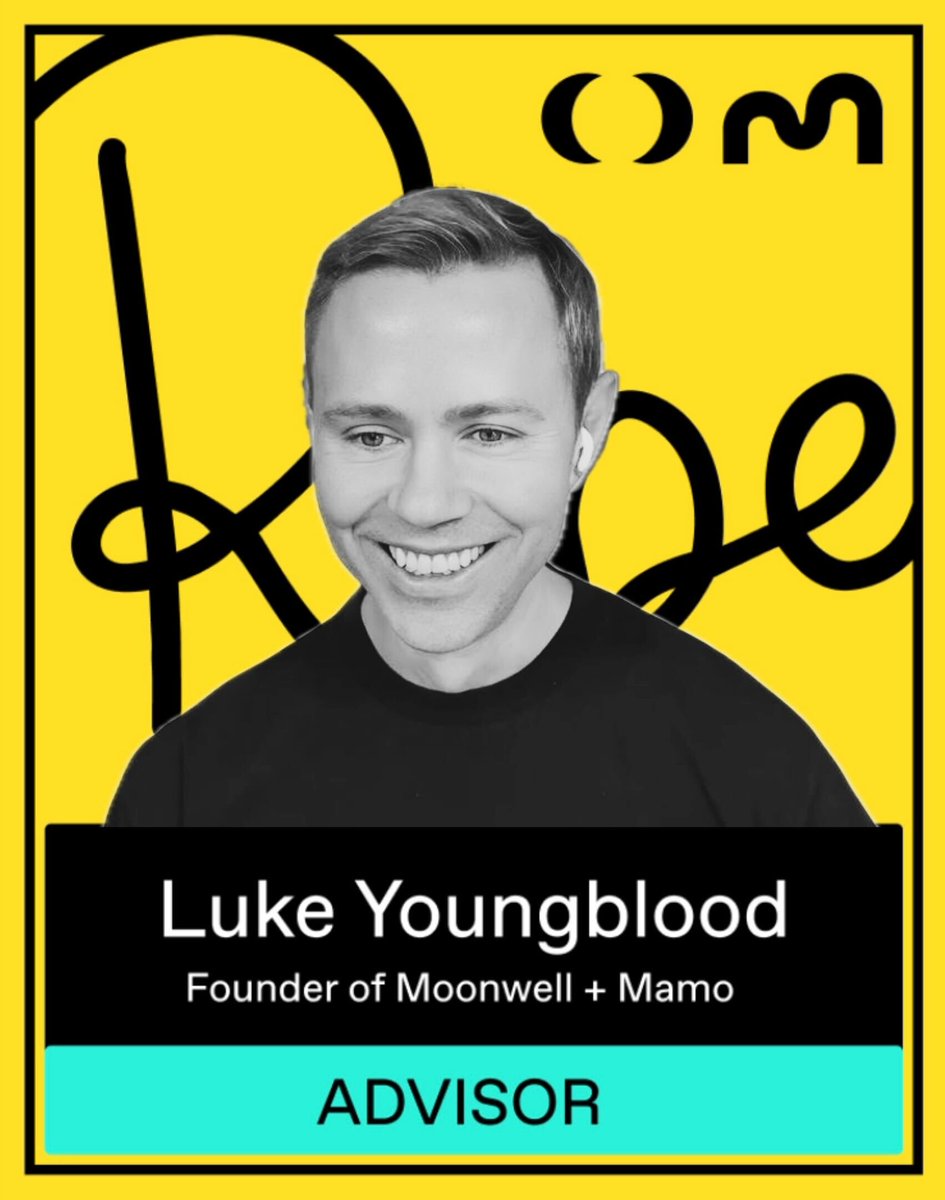 ripe_dao's tweet image. 💡 New advisor alert: @LukeYoungblood (@MoonwellDeFi + @mamo).
A builder at the frontier of DeFi + AI.
Now he’s helping Ripe level up.
More firepower. More momentum. Game recognizes game.