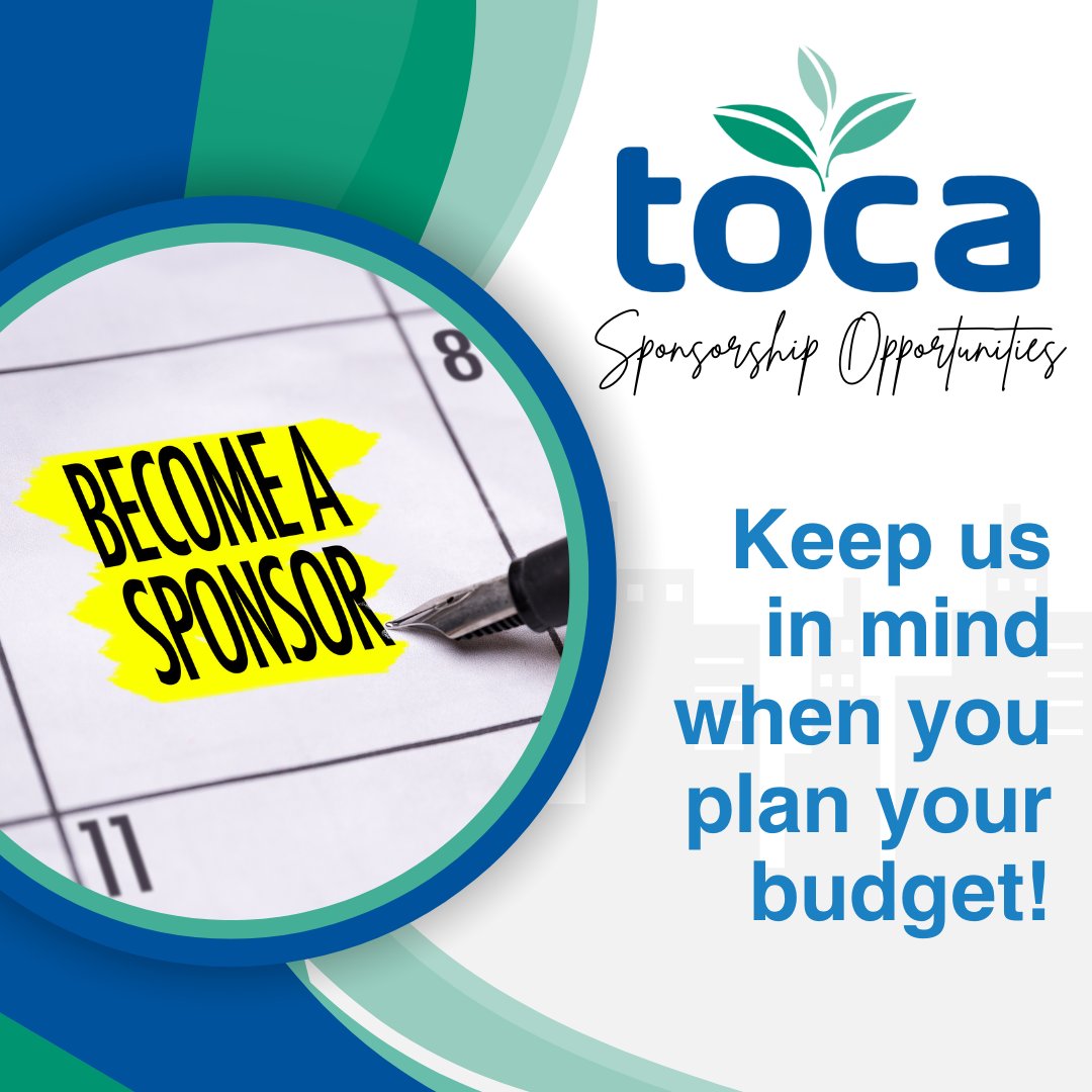 📌 Keep us on your radar! Sponsorship opportunities are available—make sure we’re part of your budget plans.

See what option will fit the best: bit.ly/2026TOCASponso…