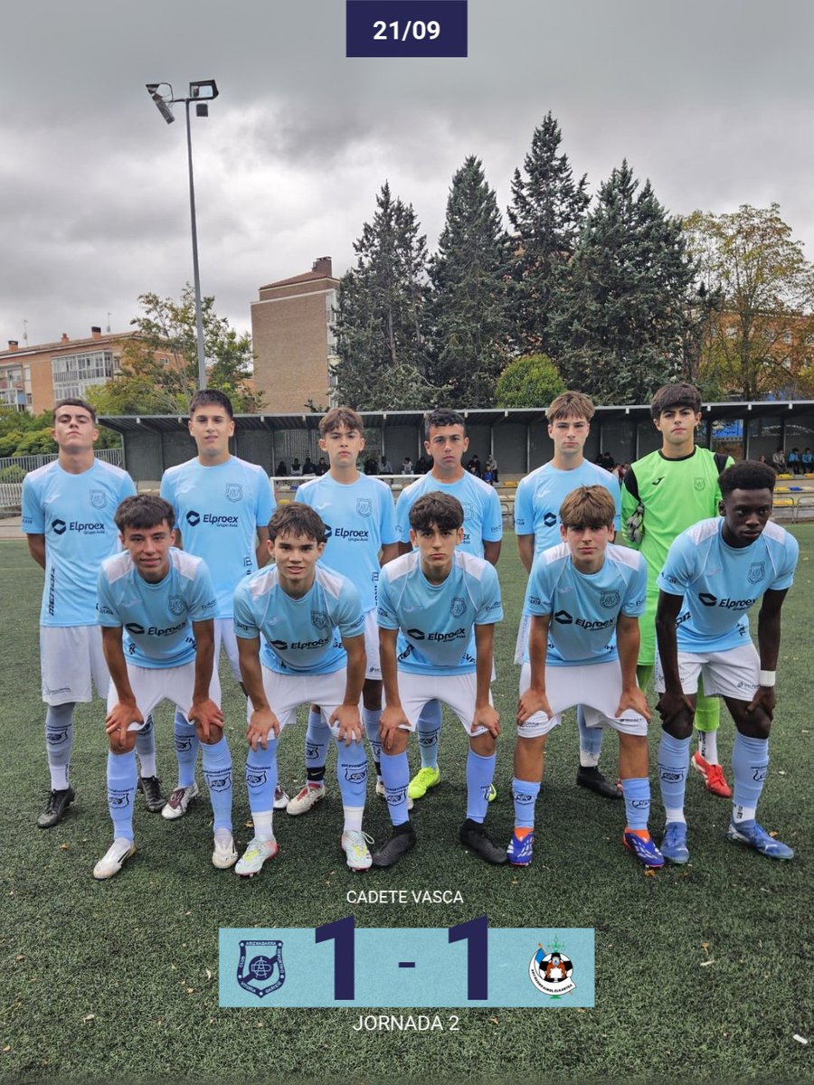 🔵 𝗥𝗲𝘀𝘂𝗹𝘁𝗮𝗱𝗼 𝟮𝟭/𝟬𝟵 | 𝗖𝗮𝗱𝗲𝘁𝗲 𝗩𝗮𝘀𝗰𝗮
Empate en casa para nuestro 𝗖𝗮𝗱𝗲𝘁𝗲 𝗩𝗮𝘀𝗰𝗮 frente al Antiguoko. 💪 

⚽ 𝗘𝗹𝗽𝗿𝗼𝗲𝘅 𝗔𝗿𝗶𝘇𝗻𝗮𝗯𝗮𝗿𝗿𝗮 1️⃣–1️⃣ 𝗔𝗻𝘁𝗶𝗴𝘂𝗼𝗸𝗼 𝗞.𝗘.

¡Aupa Ariz! 💙
#CadeteVasca #ElproexAriznabarra #AupaAriz