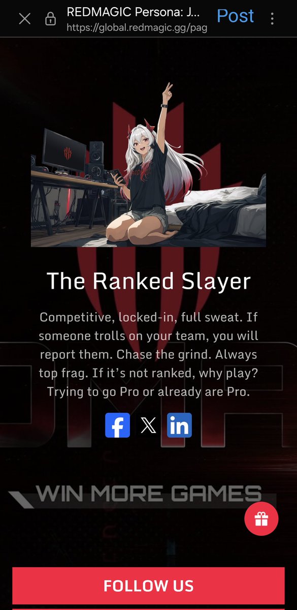 driennedue's tweet photo. @redmagicgaming So, this is me! 🔥 https://t.co/fpwZHM5Wvk