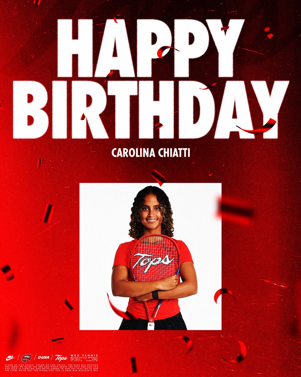 WKU Tennis (@wkutennis) on Twitter photo A big birthday shoutout to Carolina Chiatti! Enjoy your special day! ๐ฅณ 
#GoTops A big birthday shoutout to Carolina Chiatti! Enjoy your special day! ๐ฅณ 
#GoTops