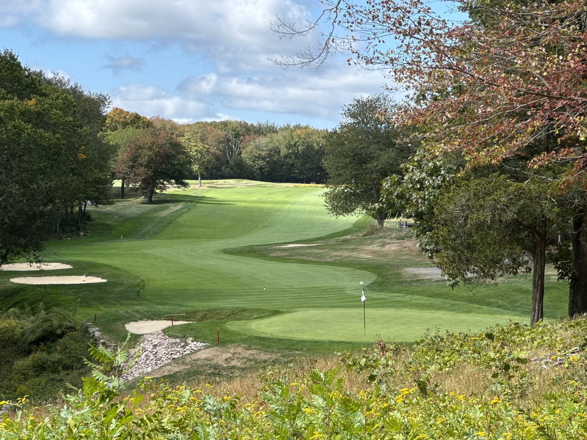 Another huge team effort to beat the 1130 SG this morning; F9 tees cut, 1/2” hollow quad aerated, blown, verticut, irrigated and ready for play. We will knock out the B9 tomorrow and finish with seed/sand and maybe some rain Wednesday? This is fall! #CTMafia