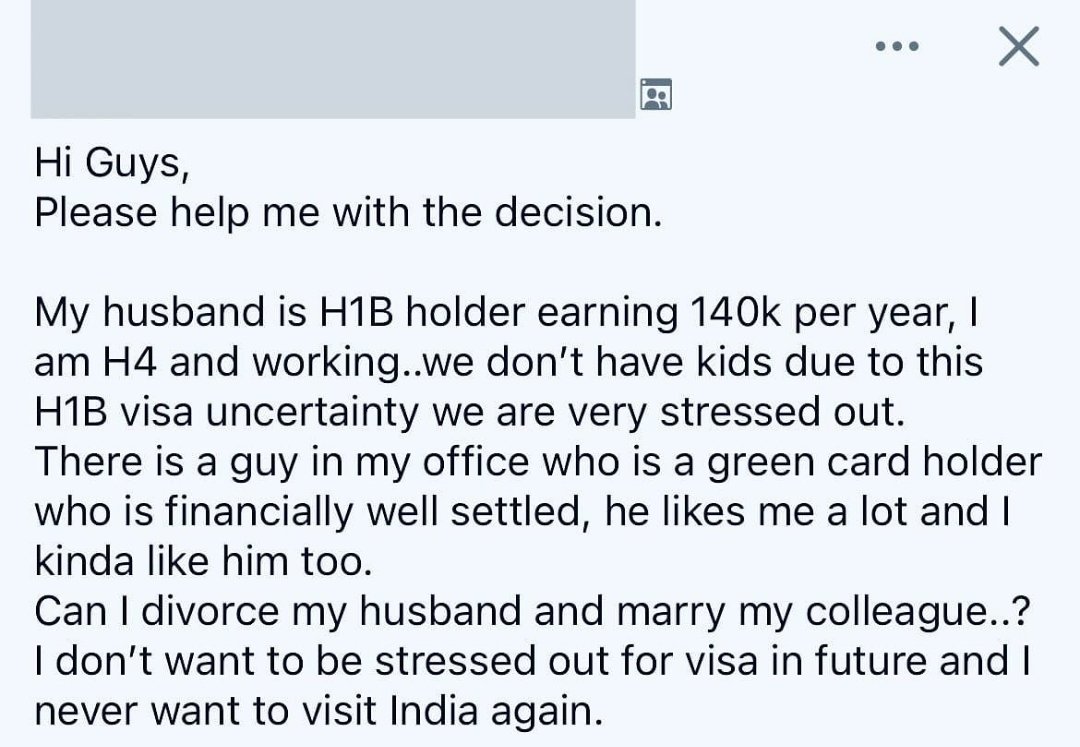 Karmasura's tweet image. First cut and run case spotted with the H1B issues. #savemen