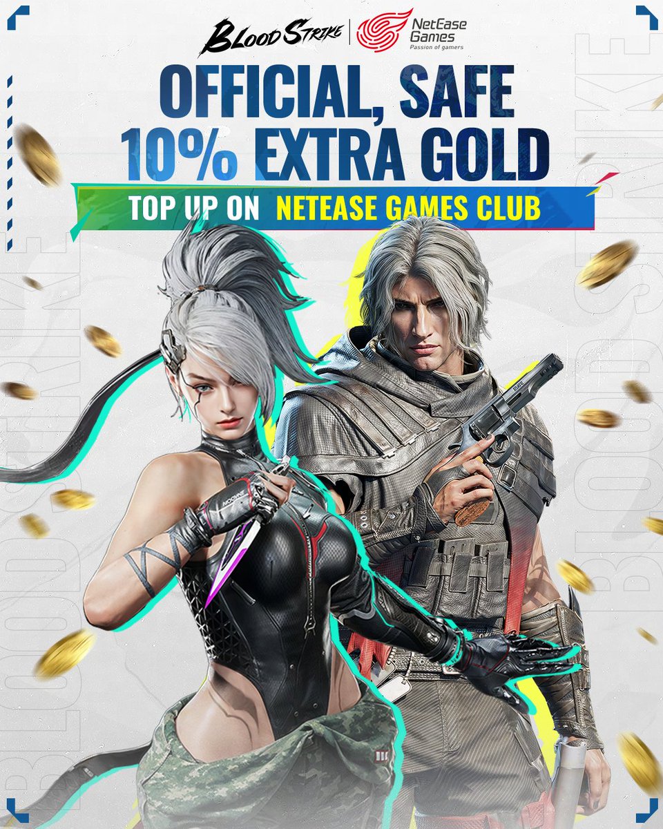 Don't miss out on 10% EXTRA GOLD!

👉 Visit NE Games Club here: pay.neteasegames.com

#BloodStrike #BS