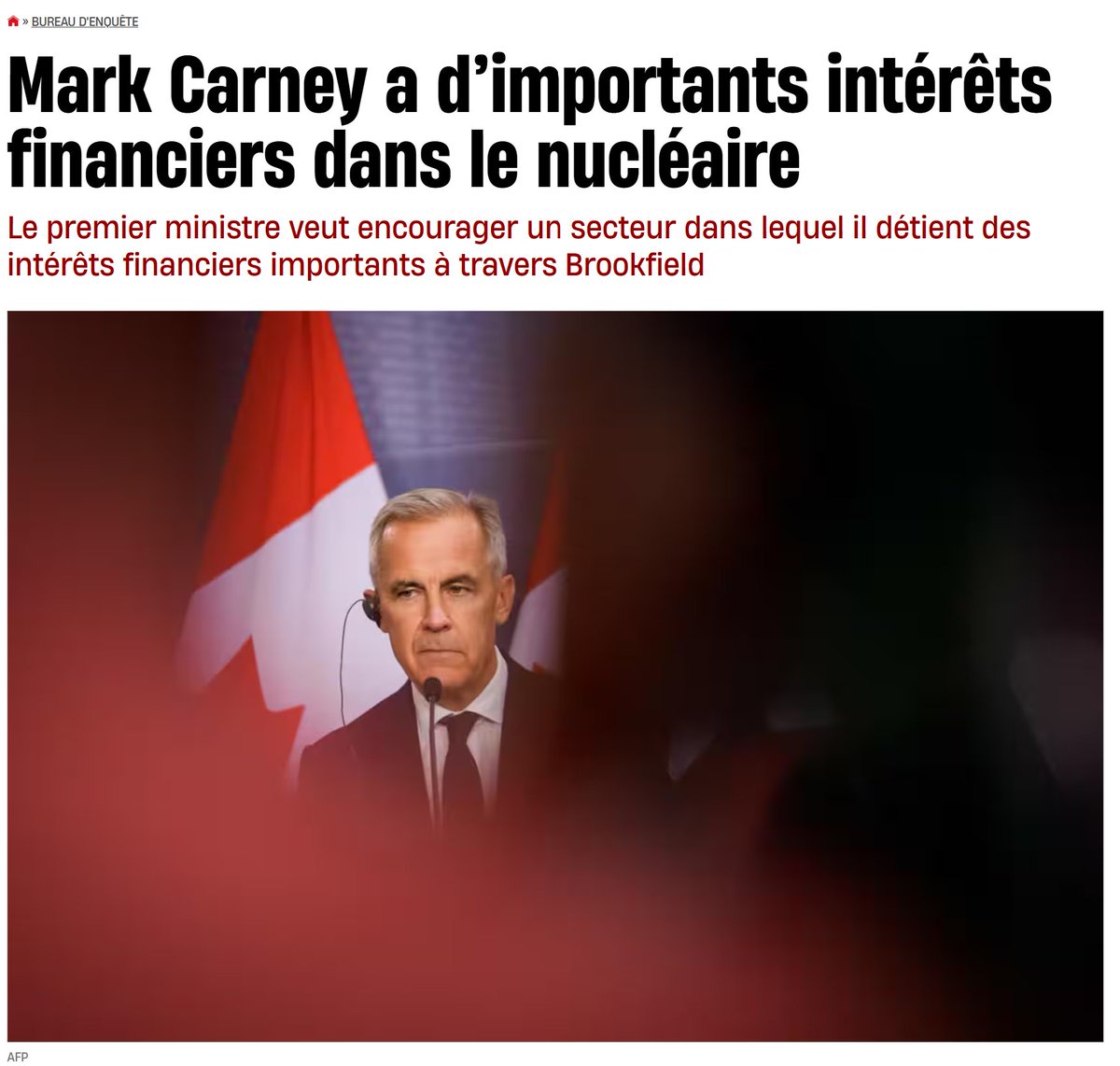 patbonin's tweet photo. Le fédéral veut imposer un méga-dépotoir nucléaire à #ChalkRiver… dans une industrie où Mark Carney détient des intérêts financiers via #Brookfield.
☢️ Déchets radioactifs aux abords de la rivière des Outaouais
💧 Menace pour l’eau potable
👉 Le @BlocQuebecois dit NON https://t.co/aTkaewzLH5
