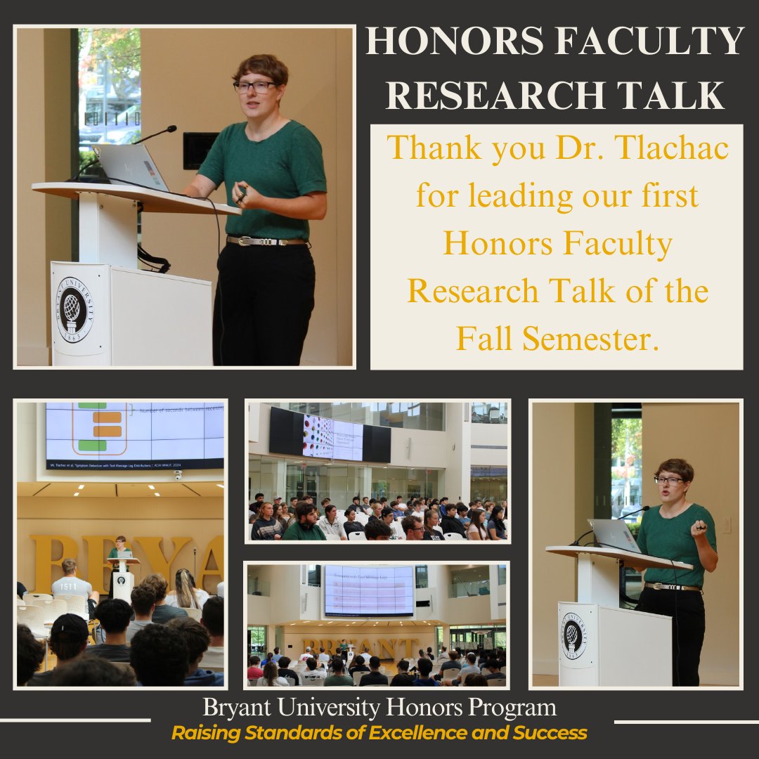 The Honors Program extends its gratitude to Dr. Tlachac for delivering the first Honors Faculty Research Talk of the Fall semester, featuring their insightful presentation, Does Your Phone Know You Are Depressed? 

We look forward to the upcoming Honors Faculty Research Talks!