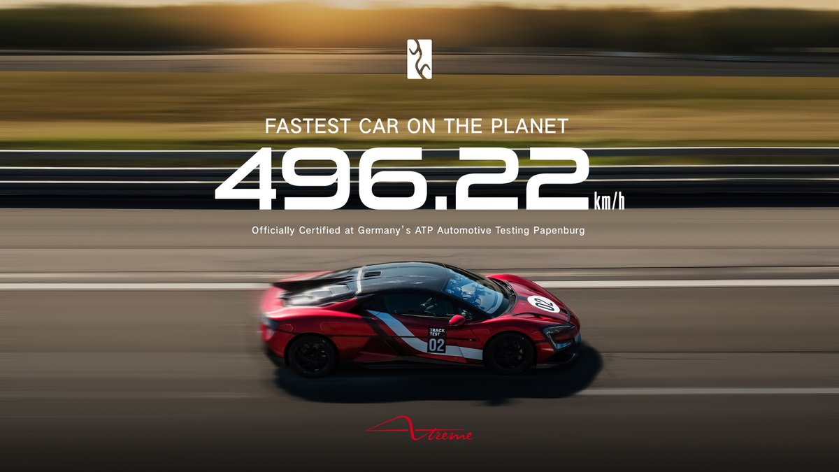 El auto más rápido del mundo es un eléctrico chino 😳 Procesemos eso. 

Durante 12 años grupo Volkswagen presumió ese título con el Bugatti Veyron gracias a su impresionante W16 de 4 turbos. Hoy el U9 de BYD llega a casi 500 km/h. Increíble  🤯