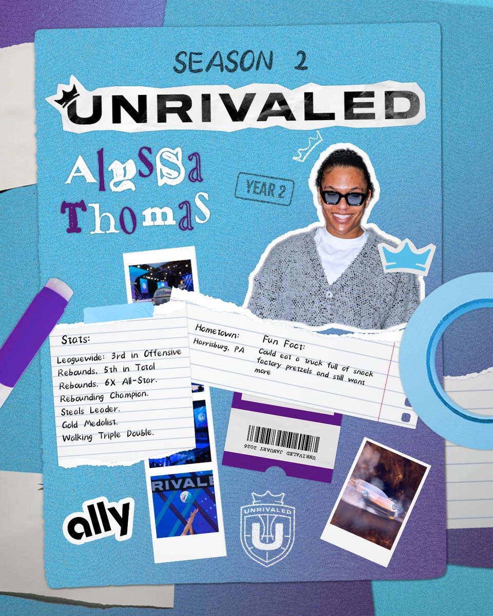 ALYSSA THOMAS IS UNRIVALED ✅ Presented by <a href="/Ally/">Ally</a> 

Catch her again in Season 2 starting Jan. 5 on TNT, truTV and Max. 📺