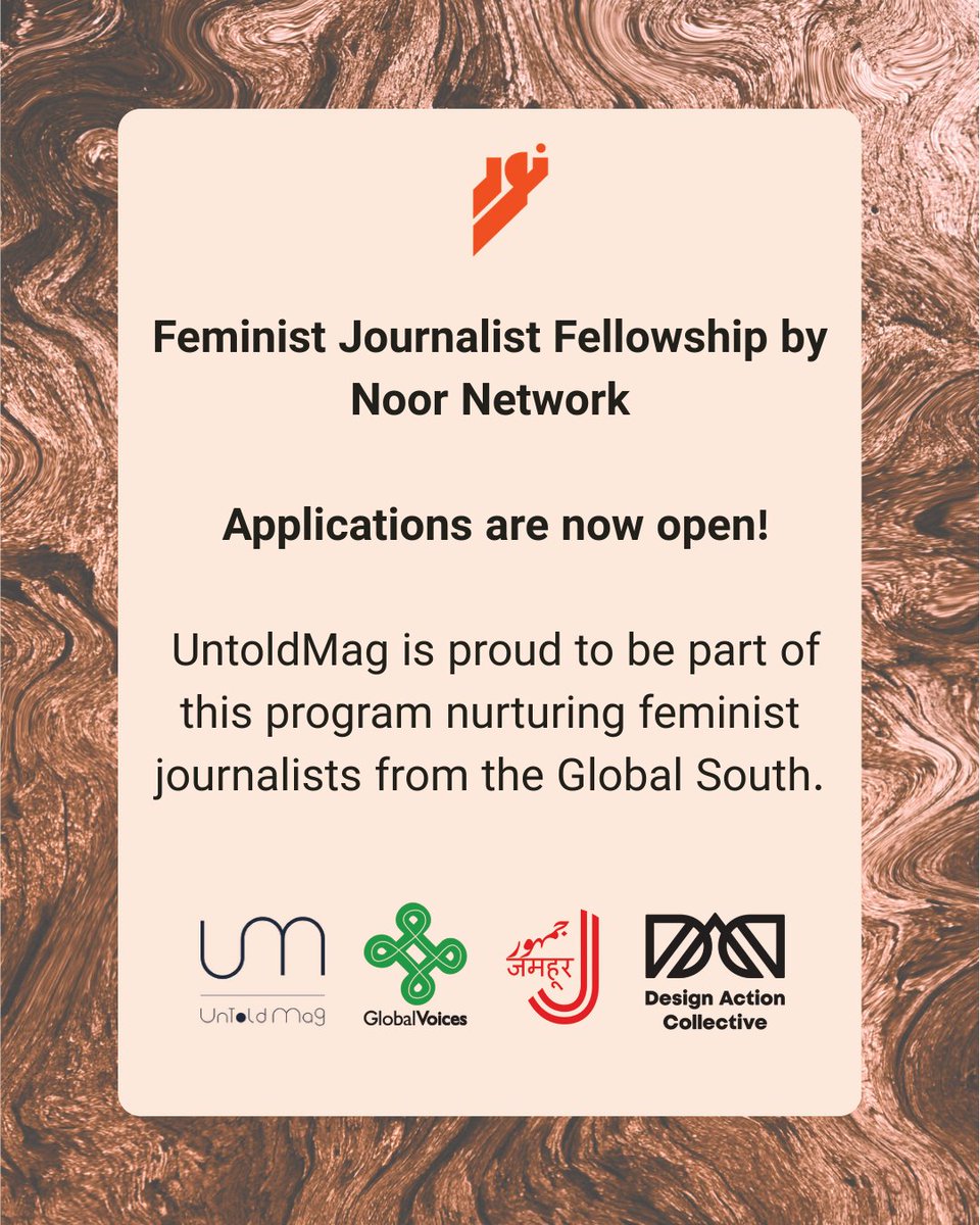 Applications are now open for the Feminist Journalist Fellowship: Journalism as Resistance.
A six-month programme by Noor Network for early- to mid-career journalists from the Global South.
Apply by Oct 5 → f.mtr.cool/tsiuthqthg